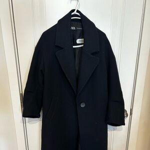 Zara Charcoal Wool Outerwear